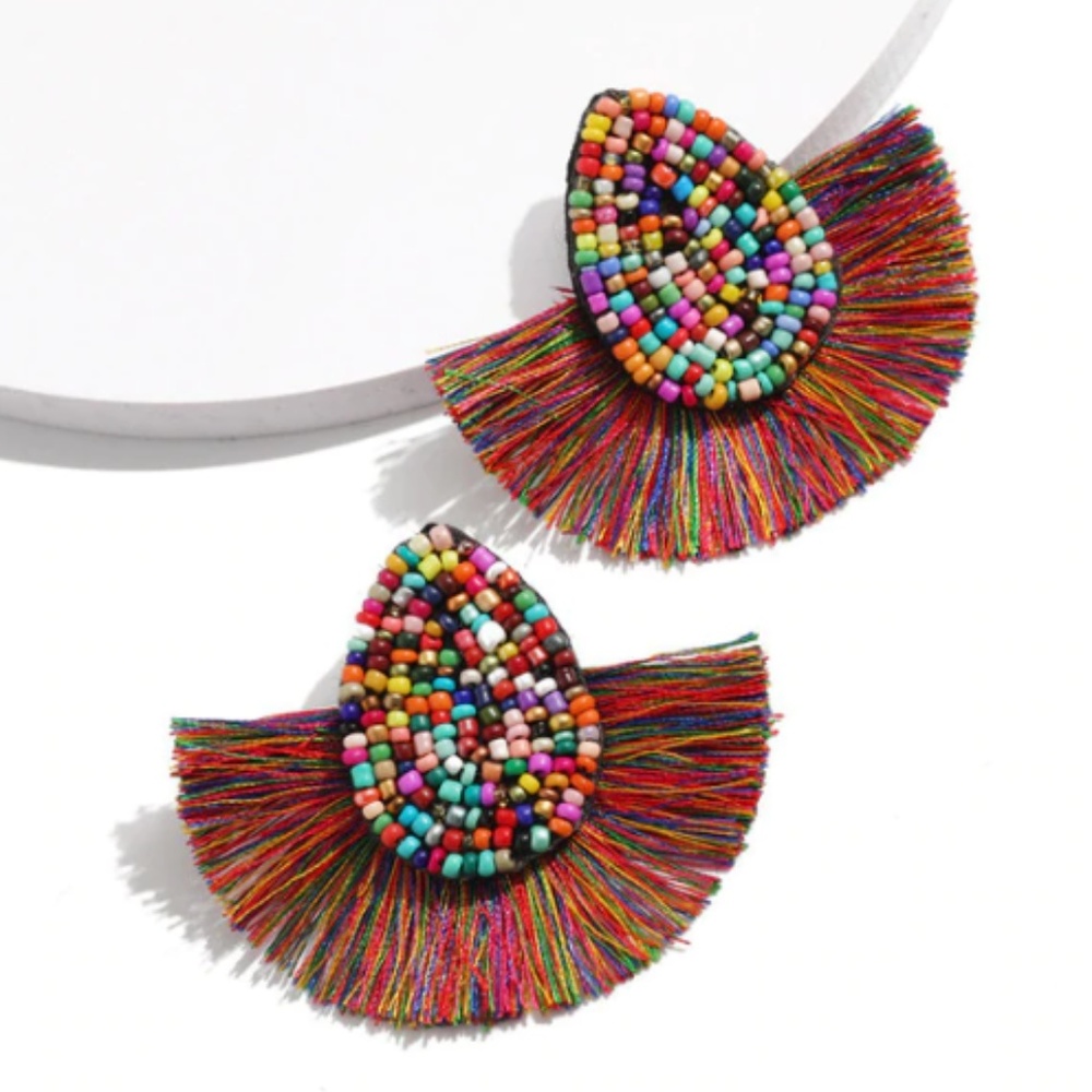 Sammy Rainbow Fringe Earrings
